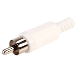 Sleeved Phono Plug - White