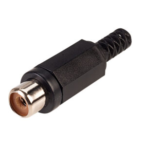 Sleeved Phono Line Socket - Black